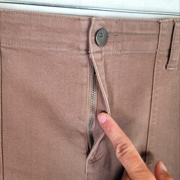 LOGO by Lori Goldstein Stretch Twill Boyfriend Crop Wide-Leg Pants, sz 14 - Picture 4 of 13